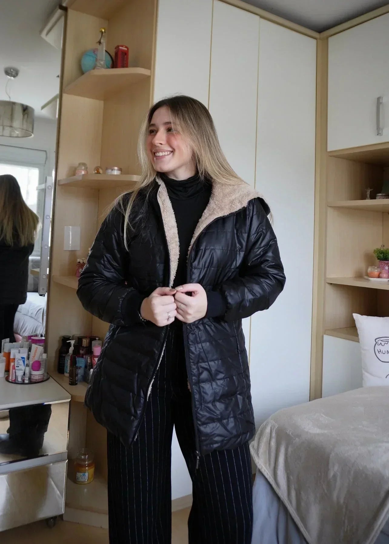 Chaqueta Femenina Peluche — Liquidación