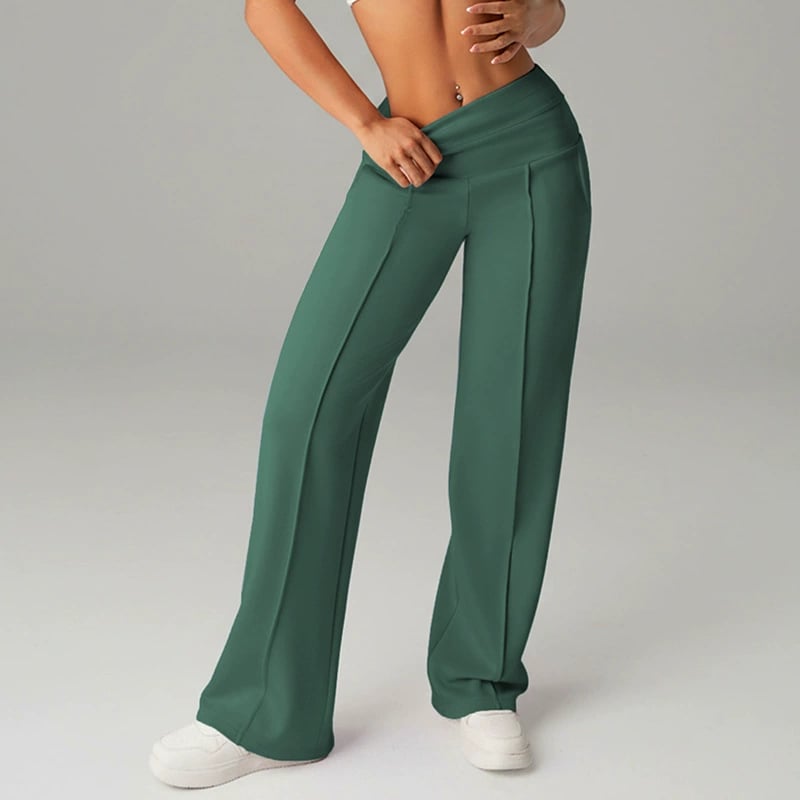 Pantalón Casual Mujer Cintura Alta Pierna Ancha