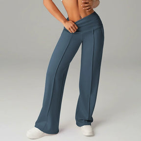Pantalón Casual Mujer Cintura Alta Pierna Ancha