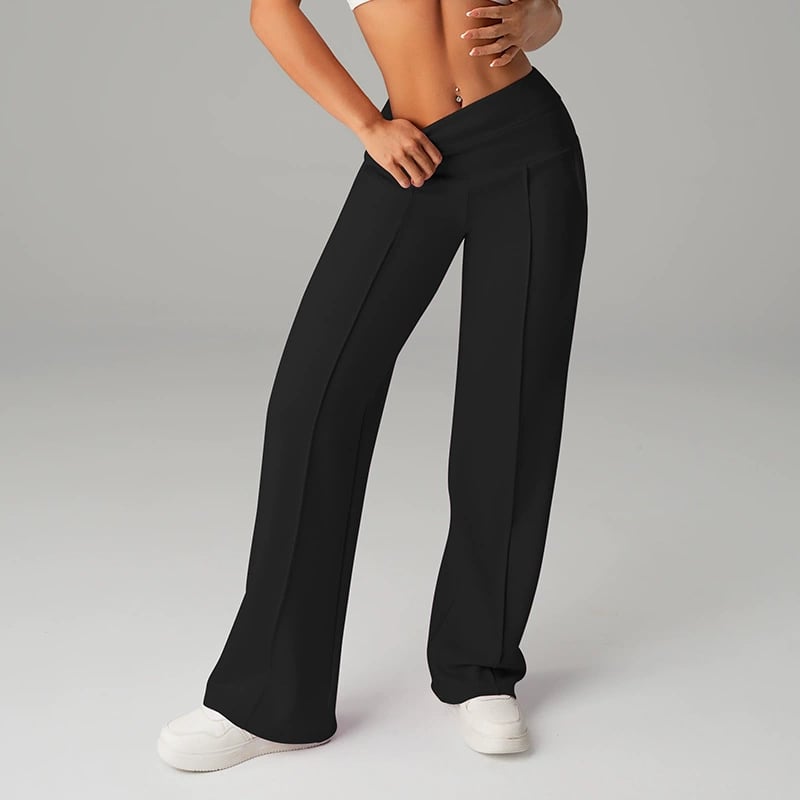 Pantalón Casual Mujer Cintura Alta Pierna Ancha