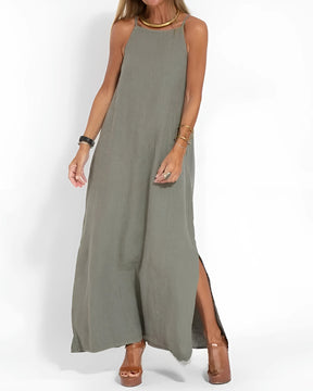 Vestido Stella Lino Premium — Ultra Fresco