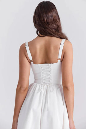 Vestido Midi Moldeador Blanco Aghata