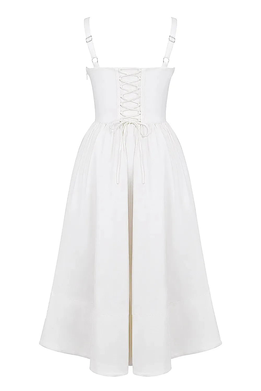 Vestido Midi Moldeador Blanco Aghata