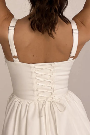 Vestido Midi Moldeador Blanco Aghata