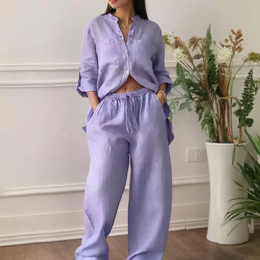 Conjunto Chinaglia™ Camisa y Pantalón Lino