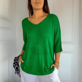 Kit 3 Blusas Anna Punto Escote en V — Oferta