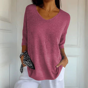 Kit 3 Blusas Anna Punto Escote en V — Oferta