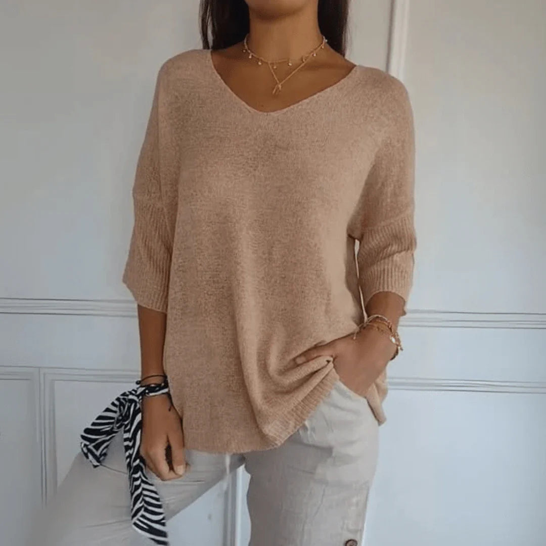 Kit 3 Blusas Anna Punto Escote en V — Oferta