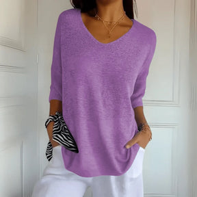 Kit 3 Blusas Anna Punto Escote en V — Oferta
