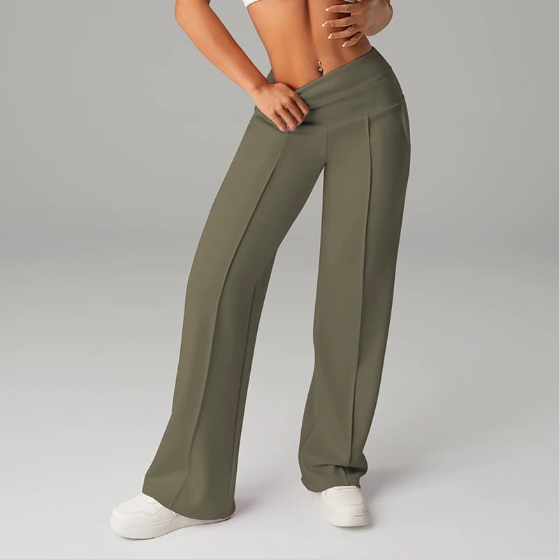 Pantalón Casual Mujer Cintura Alta Pierna Ancha