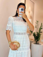 Vestido Laise con Guipur — Artesanal
