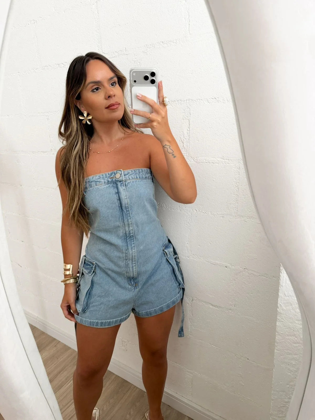 Mono Cargo Mezclilla Mujer — Denim Style